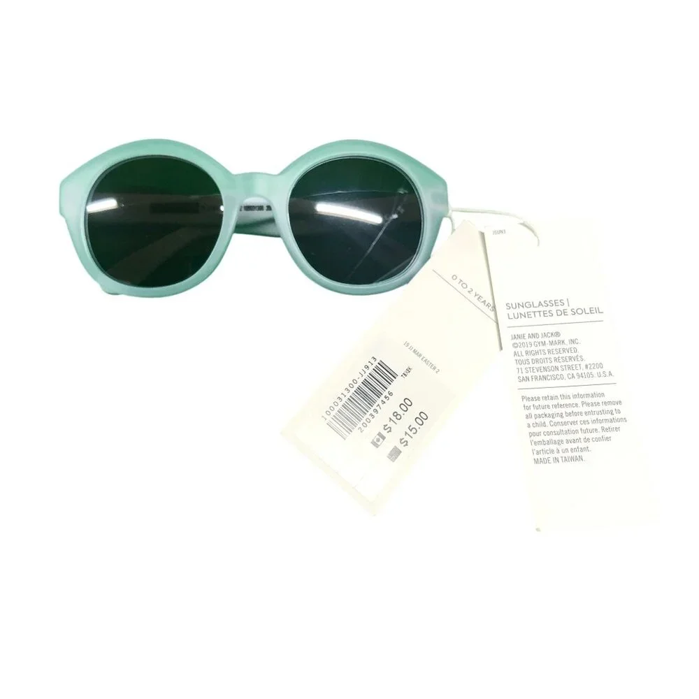 Janie and Jack Round Sunglasses Aqua Blue 0-2 Years